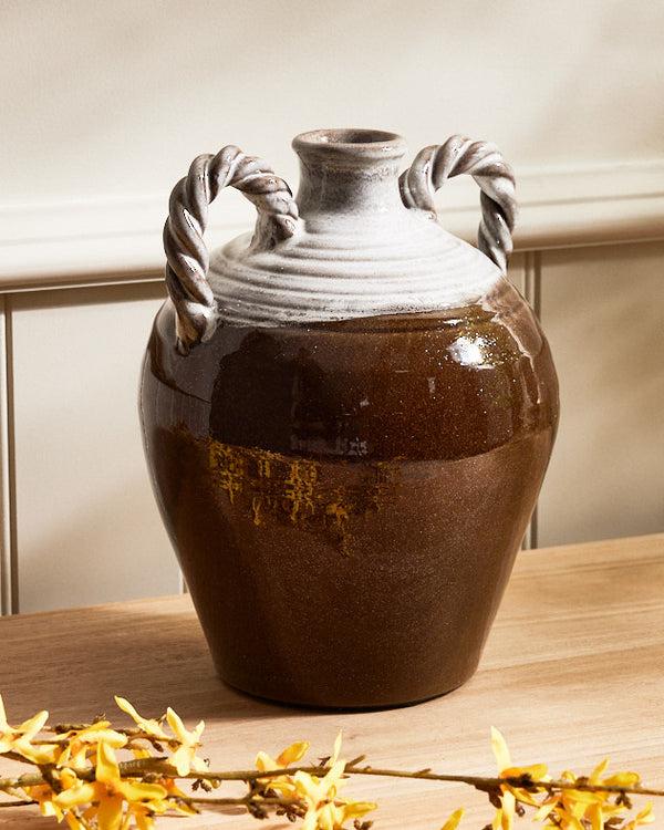 dibor Two Tone Terracotta Vase