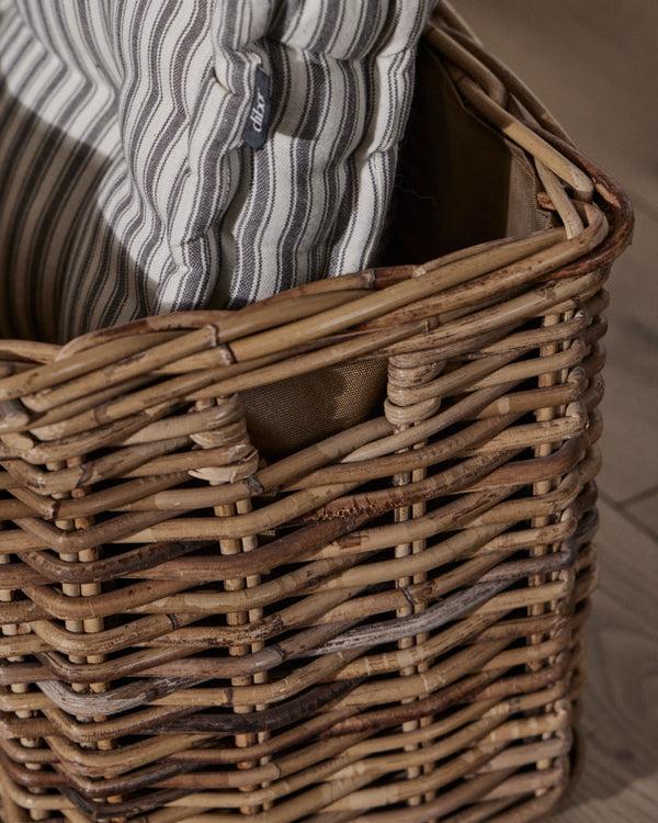 Dibor Under Bench Wicker Storage Basket