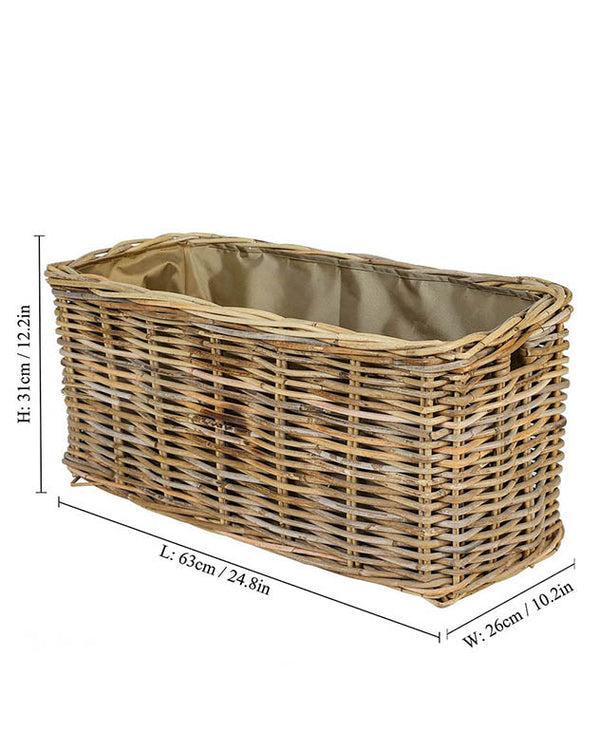 Dibor Under Bench Wicker Storage Basket