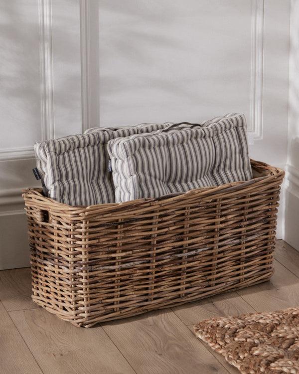 dibor Under Bench Wicker Storage Basket