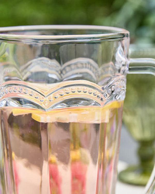 Dibor Vela Beaded Glass Serving Pitcher