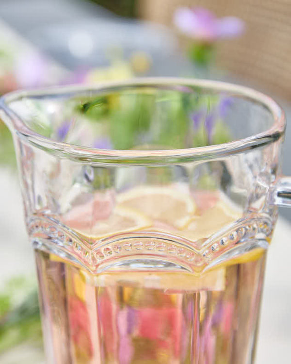 Dibor Vela Beaded Glass Serving Pitcher