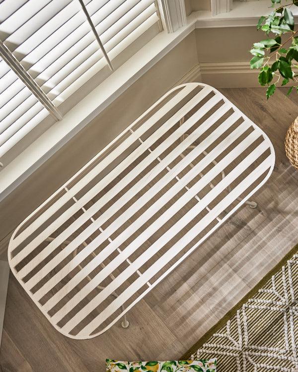 Dibor Vintage Cream Slatted Coffee Table
