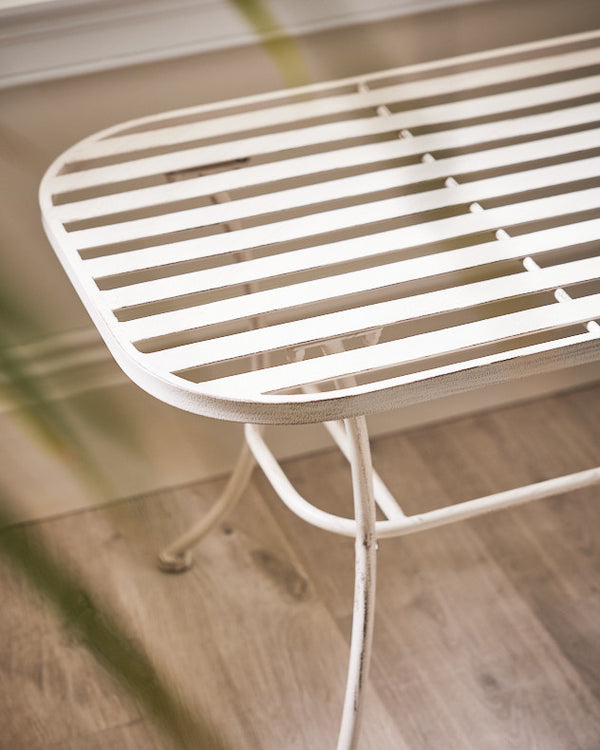 Dibor Vintage Cream Slatted Coffee Table