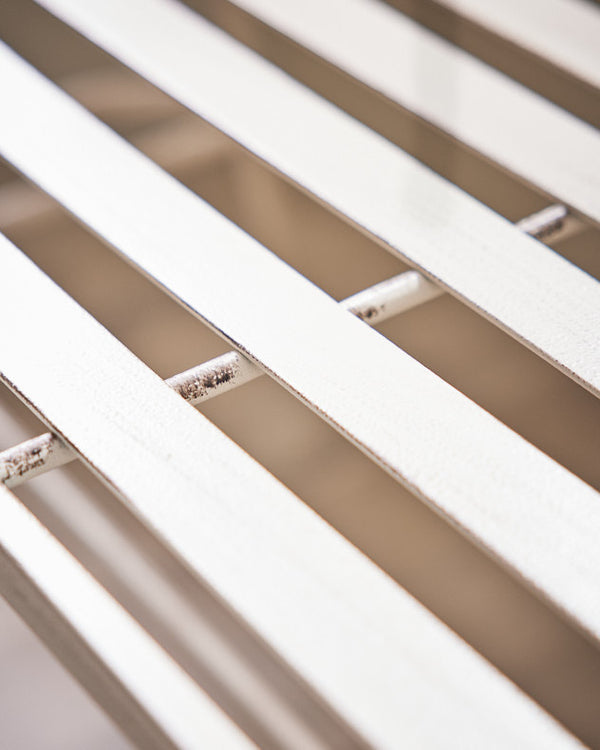 Dibor Vintage Cream Slatted Coffee Table