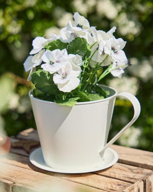 dibor Vintage Cream Tea Cup Planter
