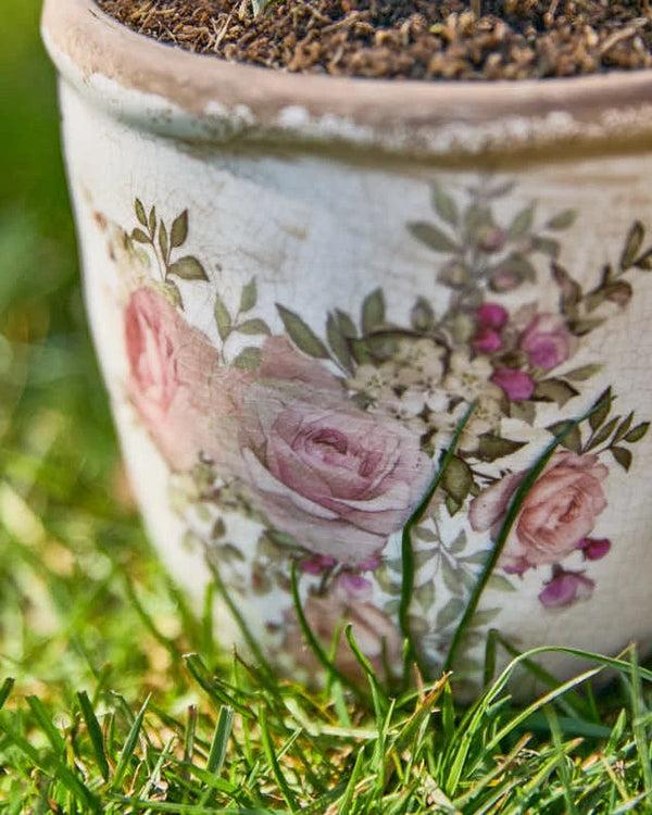 Dibor Vintage Floral Patterned Ceramic Planter