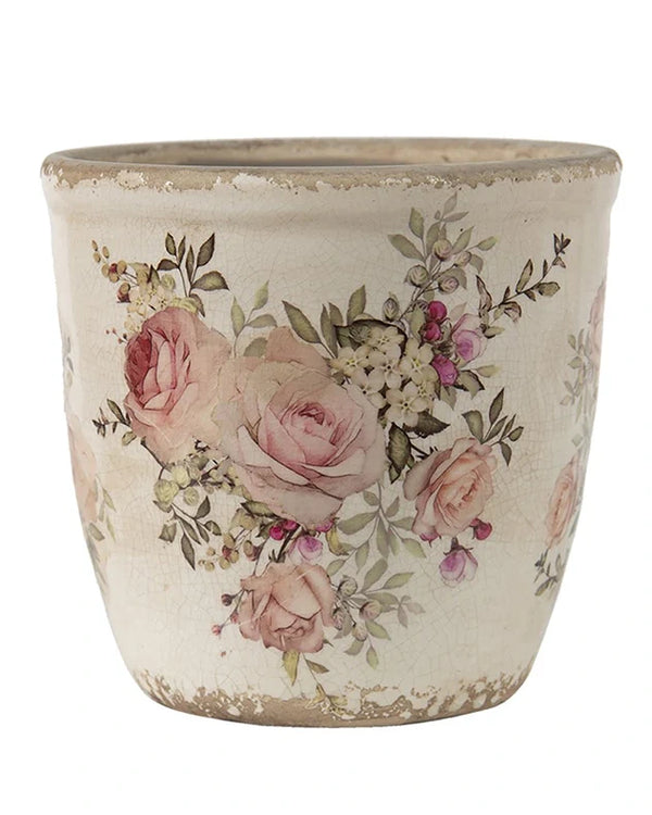 Dibor Vintage Floral Patterned Ceramic Planter