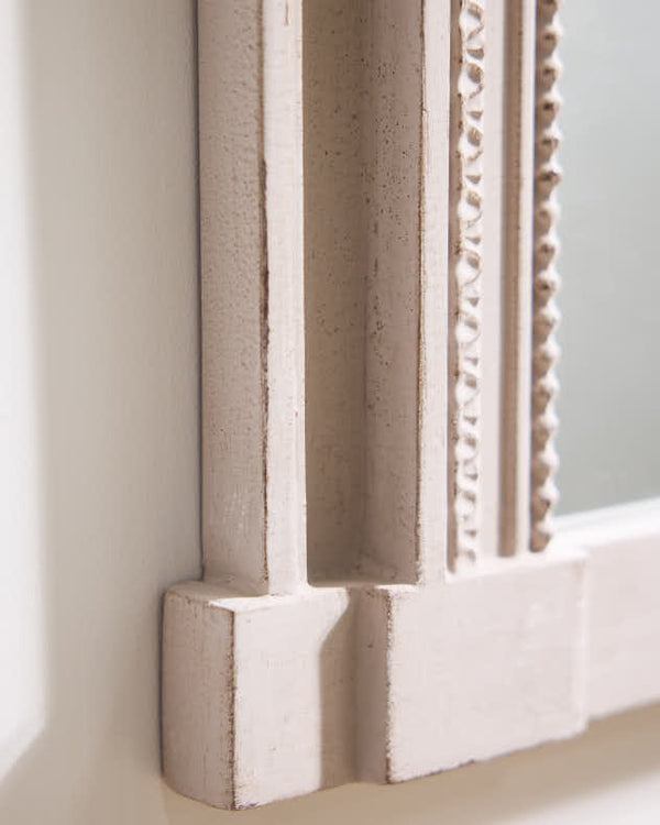 Dibor Vintage Ornate Ivory Wall Mirror