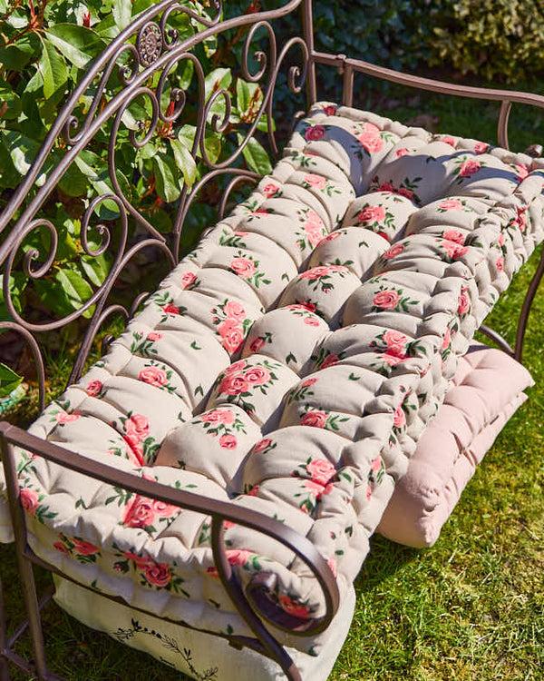 dibor Vintage Rose Garden Bench Cushion
