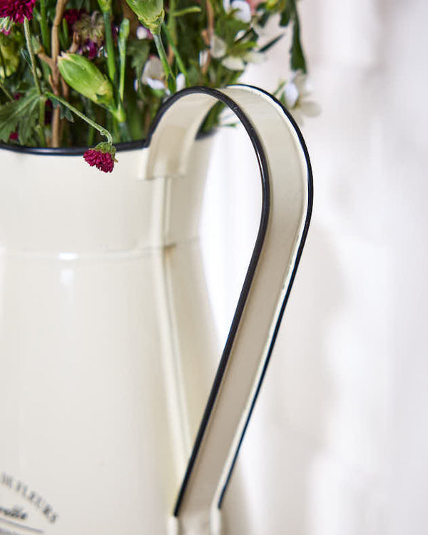 Dibor Vintage Style Cream Pitcher Jug Flower Vase