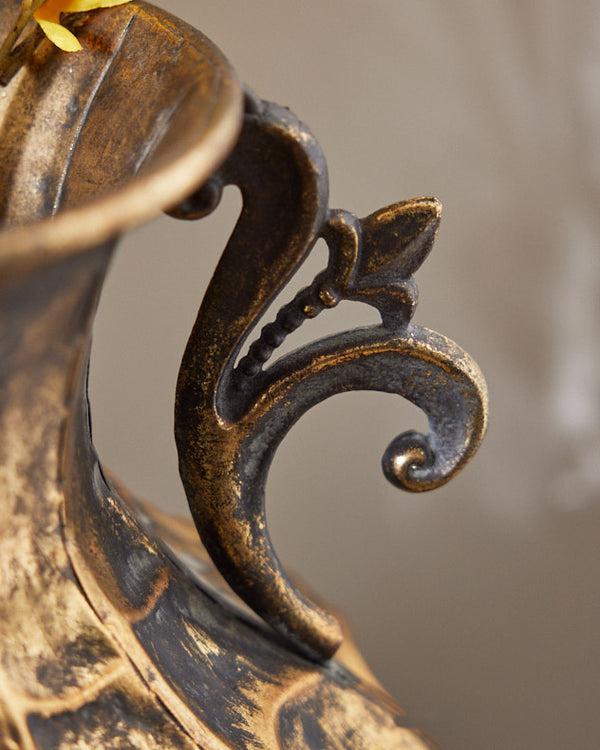 Dibor Vintage Textured Vase With Handles