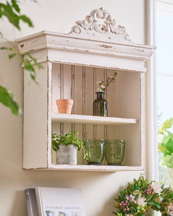 dibor Vintage Wooden Wall Shelf Rack
