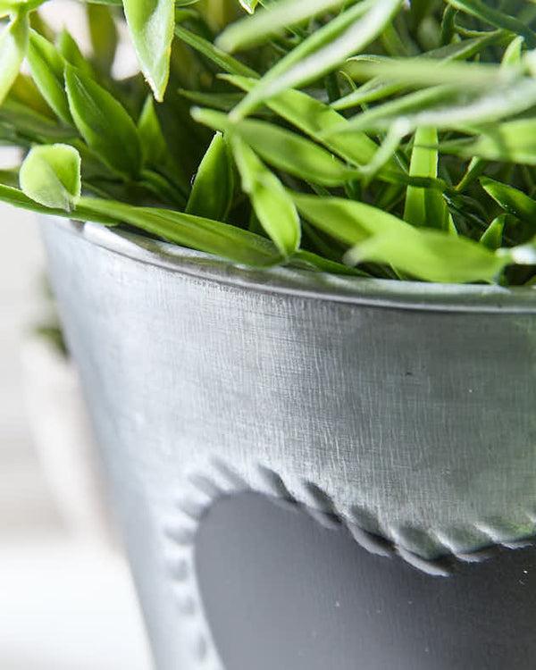 Dibor Vintage Zinc Heart Herb Planter