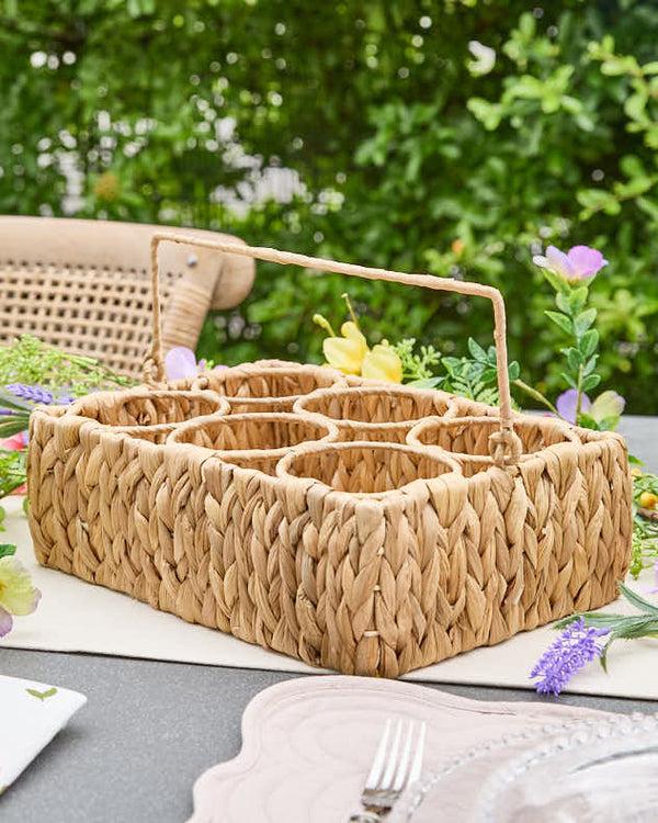 Dibor Water Hyacinth Bottle Caddy