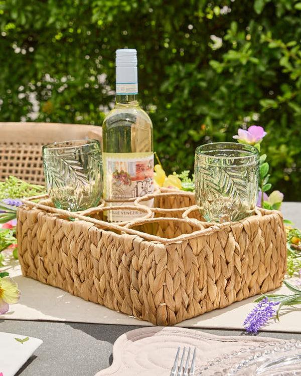 dibor Water Hyacinth Bottle Caddy