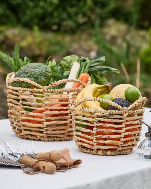 dibor Water Hyacinth Scalloped Harvesting Basket