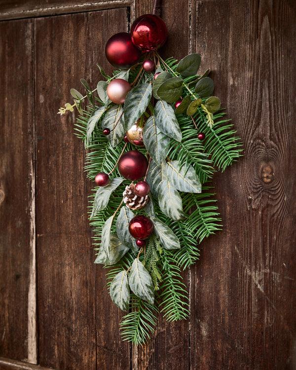 Dibor Waverley Red Bauble Swag
