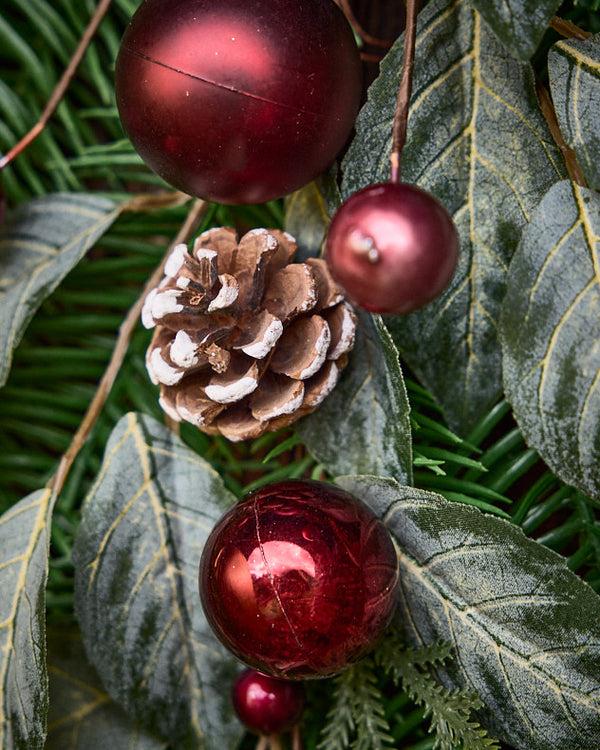 Dibor Waverley Red Bauble Swag