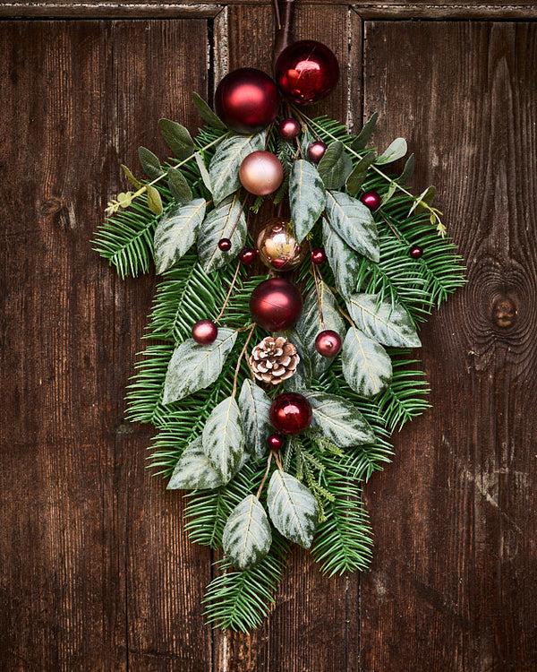 Dibor Waverley Red Bauble Swag