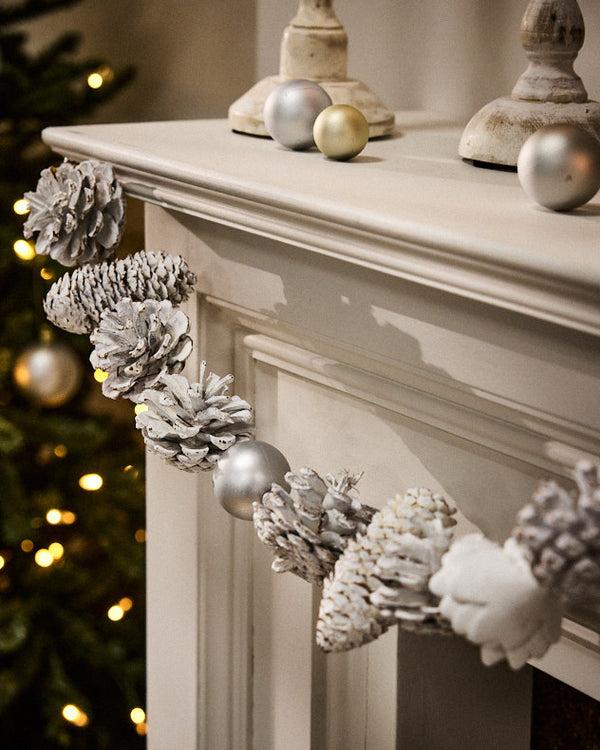 Dibor White Frosted Garland - 120cm