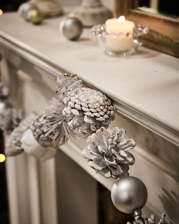 Dibor White Frosted Garland - 120cm