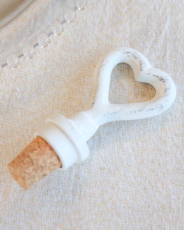 Dibor White Heart Bottle Stopper