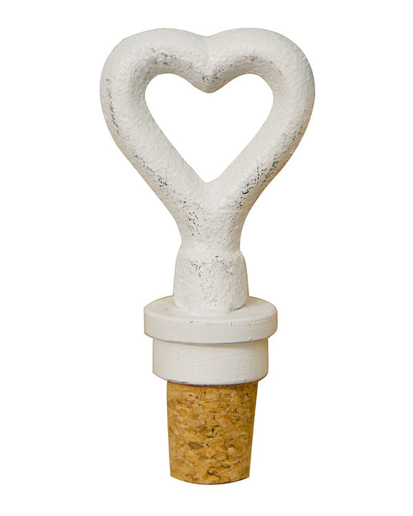 Dibor White Heart Bottle Stopper