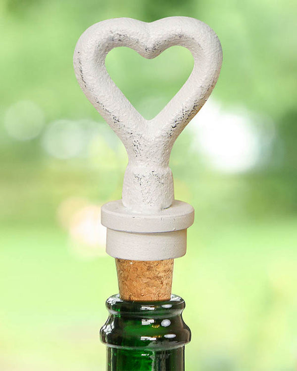 dibor White Heart Bottle Stopper