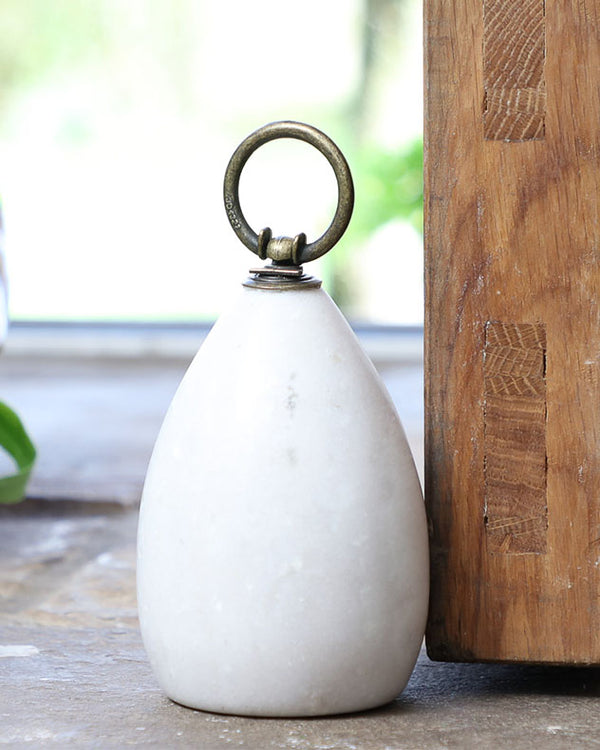 Dibor White Marble Door Stop