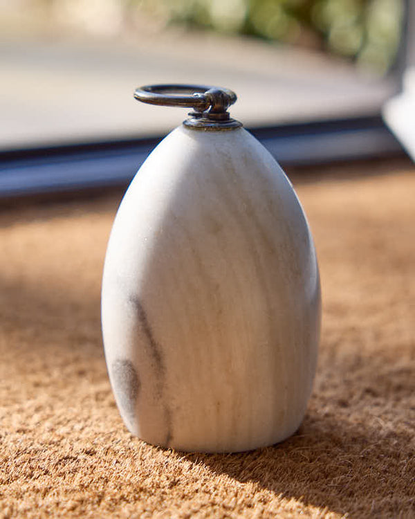 dibor White Marble Door Stop