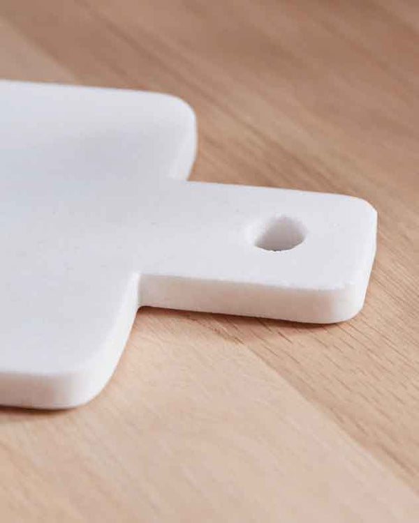 Dibor White Marble Rectangular Serving Tray