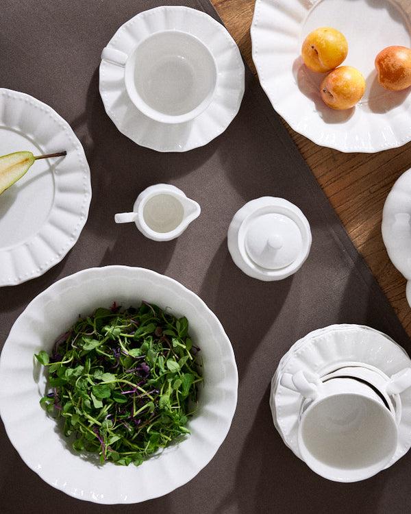 Dibor White Porcelain Tableware Collection