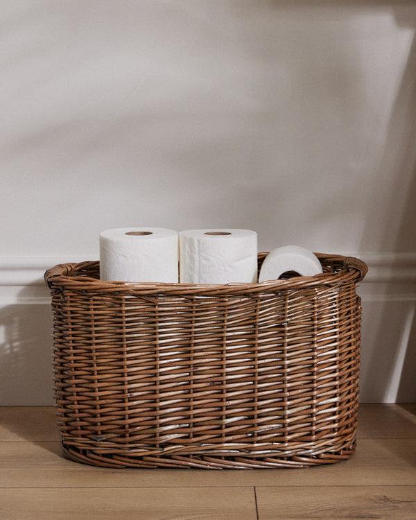 Dibor Wicker Bathroom Storage Basket
