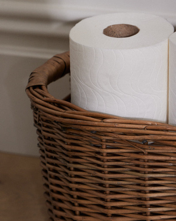 Dibor Wicker Bathroom Storage Basket