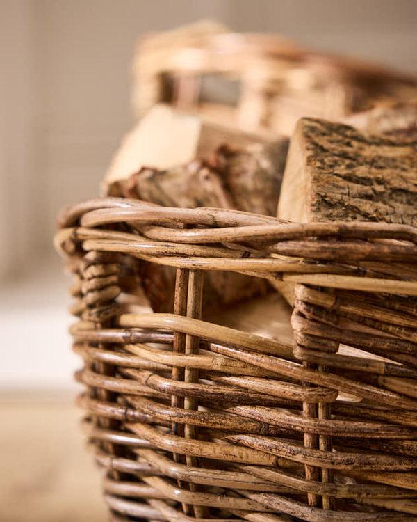 Dibor Wicker Boat Kindling Basket