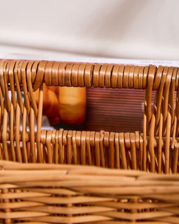 Dibor Wicker Double Magazine Rack Basket