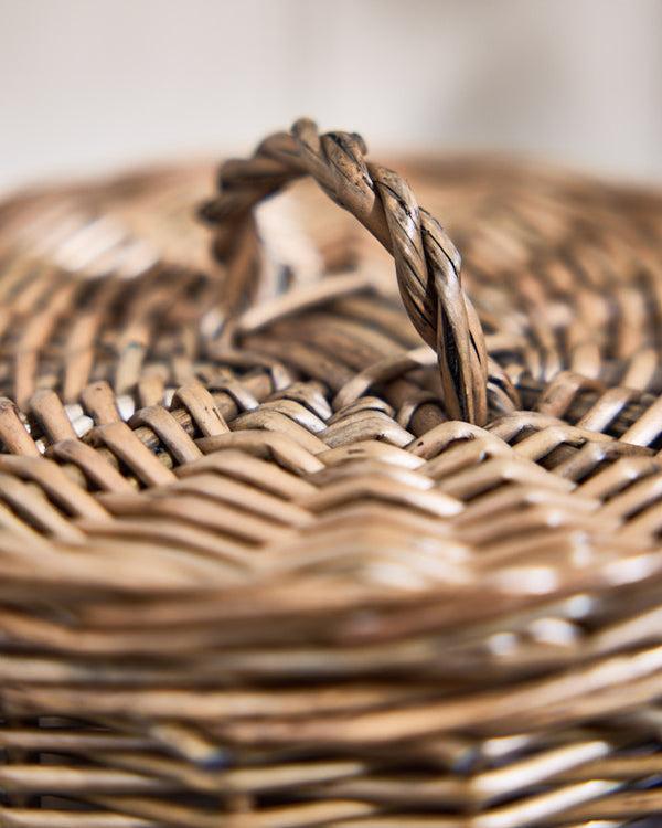 Dibor Wicker Toilet Roll Holder With Lid