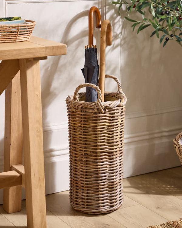 dibor Wicker Umbrella Stand Basket