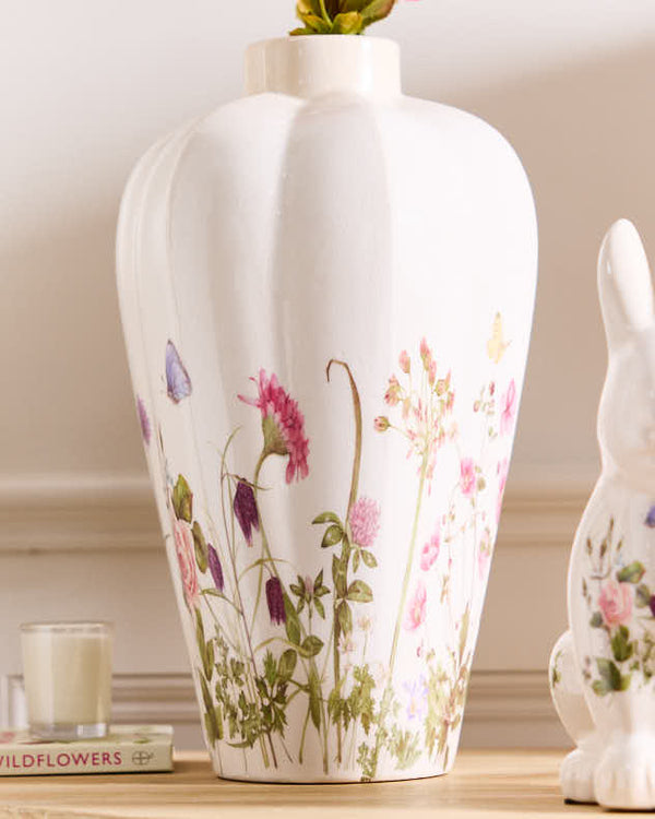 dibor Wildflower Meadow Scalloped Vase