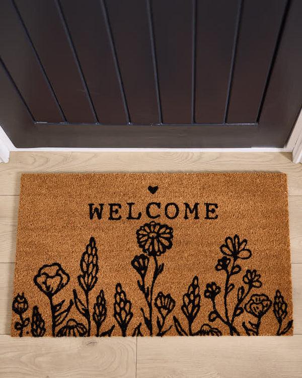 Dibor Wildflowers Welcome Door Mat