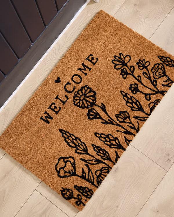 dibor Wildflowers Welcome Door Mat