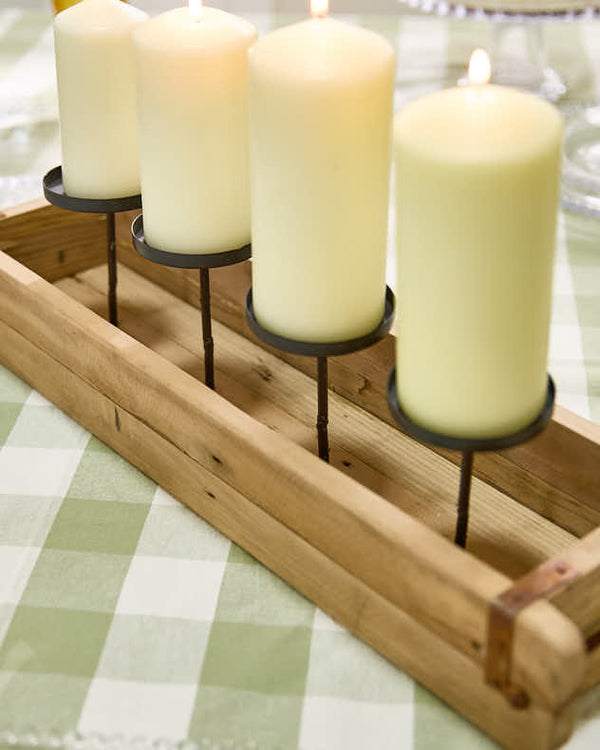Dibor Wooden 4 Votive Candle Holder