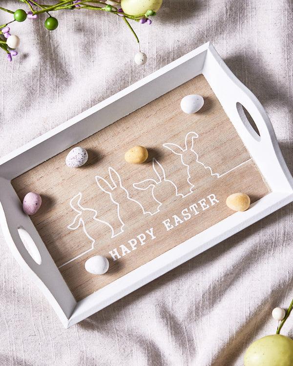 dibor Wooden Happy Easter Tray