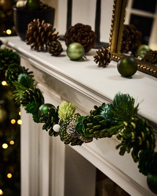 Dibor Woodland Green Garland - 120cm