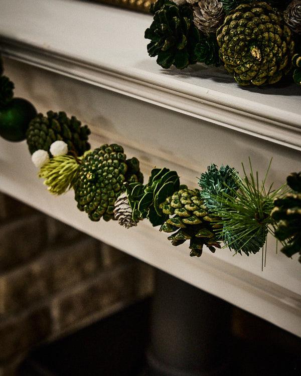dibor Woodland Green Garland - 120cm