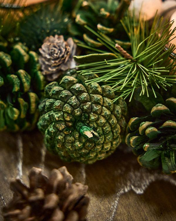 Dibor Woodland Green Round Tealight Holder