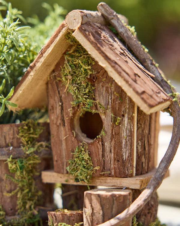 Dibor Woodland Lodge Bird House Planter
