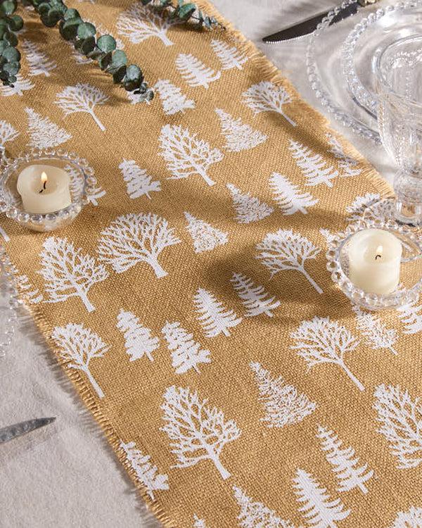 Dibor Woodland Tree Jute Table Runner