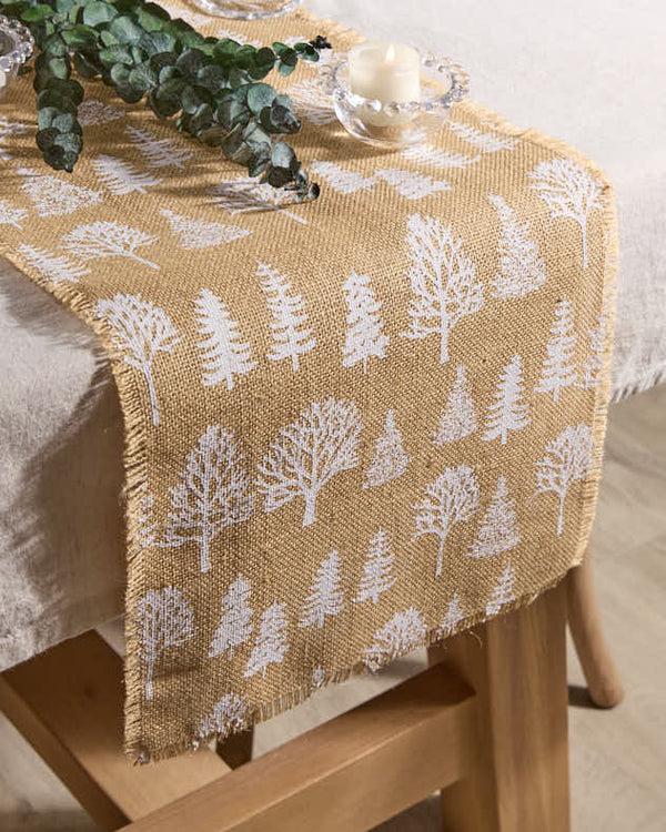 dibor Woodland Tree Jute Table Runner